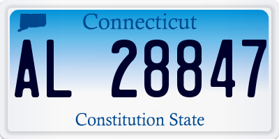 CT license plate AL28847