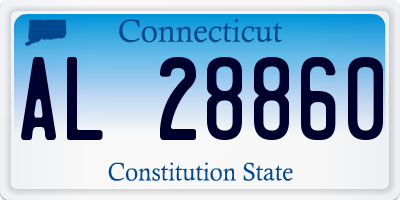 CT license plate AL28860