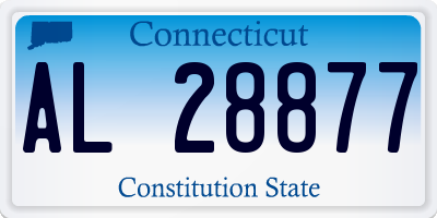 CT license plate AL28877