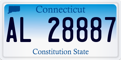 CT license plate AL28887
