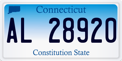CT license plate AL28920