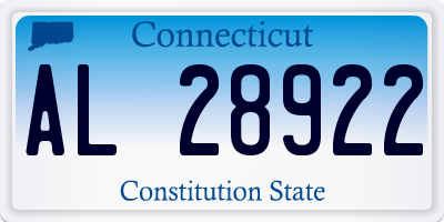 CT license plate AL28922