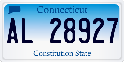 CT license plate AL28927