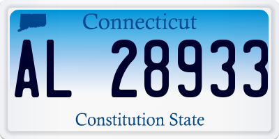 CT license plate AL28933
