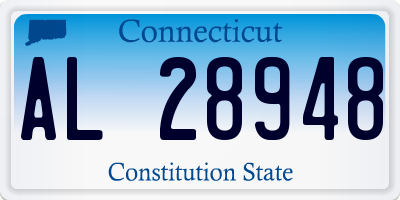 CT license plate AL28948