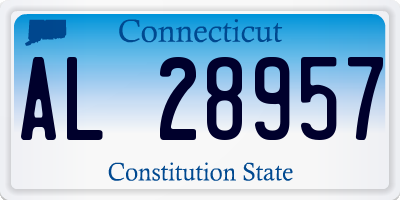 CT license plate AL28957