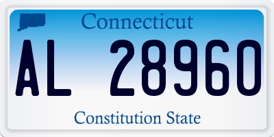 CT license plate AL28960