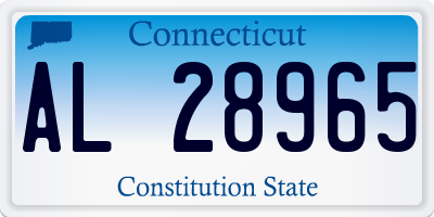 CT license plate AL28965