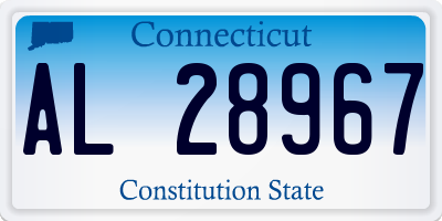 CT license plate AL28967