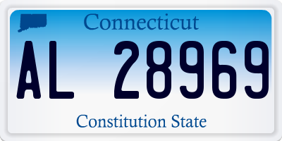 CT license plate AL28969