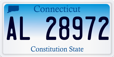 CT license plate AL28972