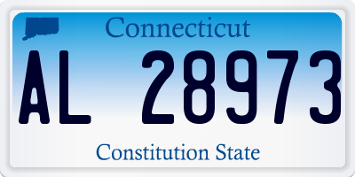 CT license plate AL28973