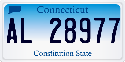CT license plate AL28977