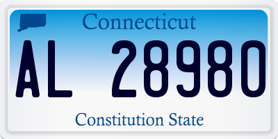 CT license plate AL28980