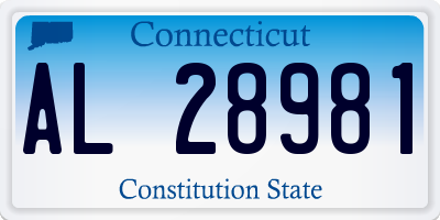 CT license plate AL28981