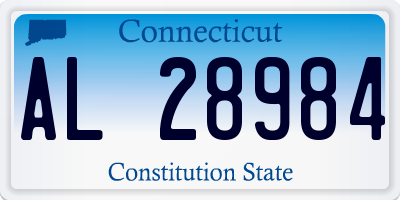 CT license plate AL28984