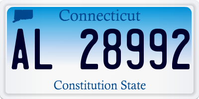 CT license plate AL28992