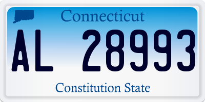 CT license plate AL28993