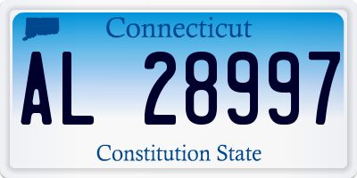 CT license plate AL28997