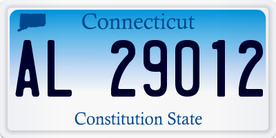 CT license plate AL29012