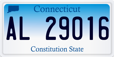 CT license plate AL29016