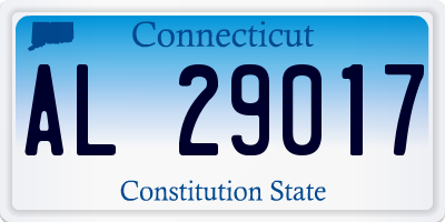 CT license plate AL29017
