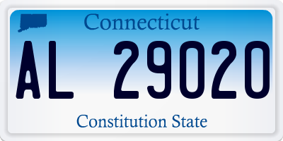CT license plate AL29020