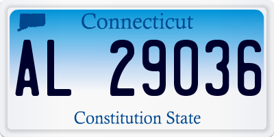 CT license plate AL29036