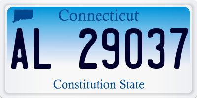 CT license plate AL29037