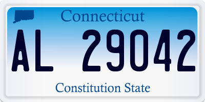 CT license plate AL29042