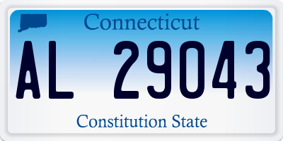 CT license plate AL29043