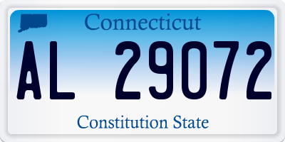 CT license plate AL29072