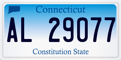 CT license plate AL29077