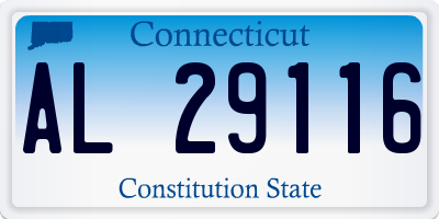 CT license plate AL29116