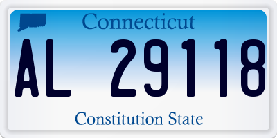CT license plate AL29118