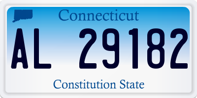 CT license plate AL29182