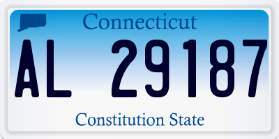 CT license plate AL29187