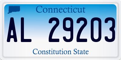 CT license plate AL29203