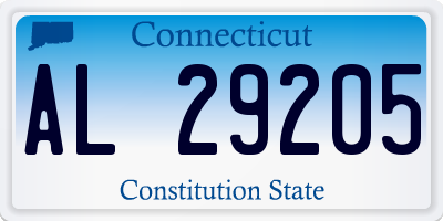 CT license plate AL29205
