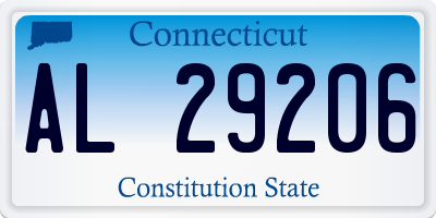 CT license plate AL29206