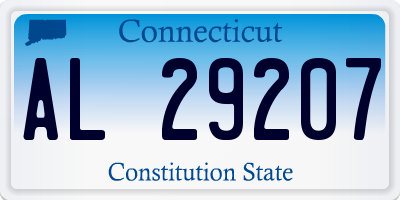 CT license plate AL29207