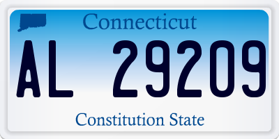 CT license plate AL29209