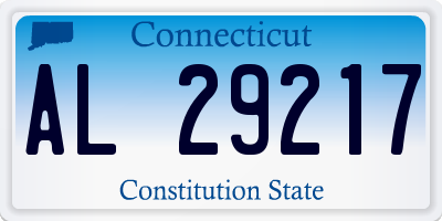 CT license plate AL29217