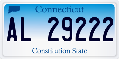 CT license plate AL29222