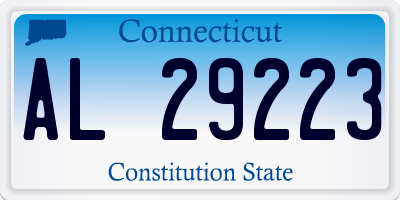 CT license plate AL29223