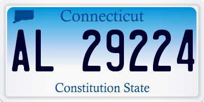 CT license plate AL29224