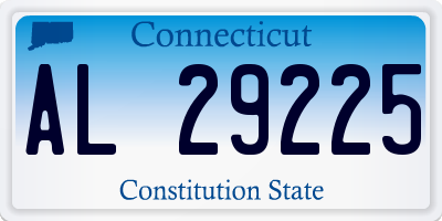 CT license plate AL29225