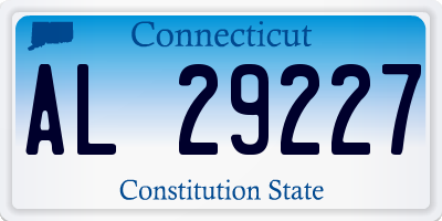 CT license plate AL29227
