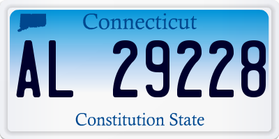 CT license plate AL29228