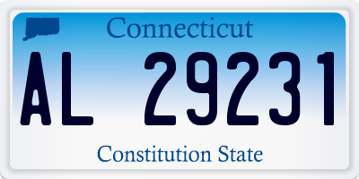 CT license plate AL29231